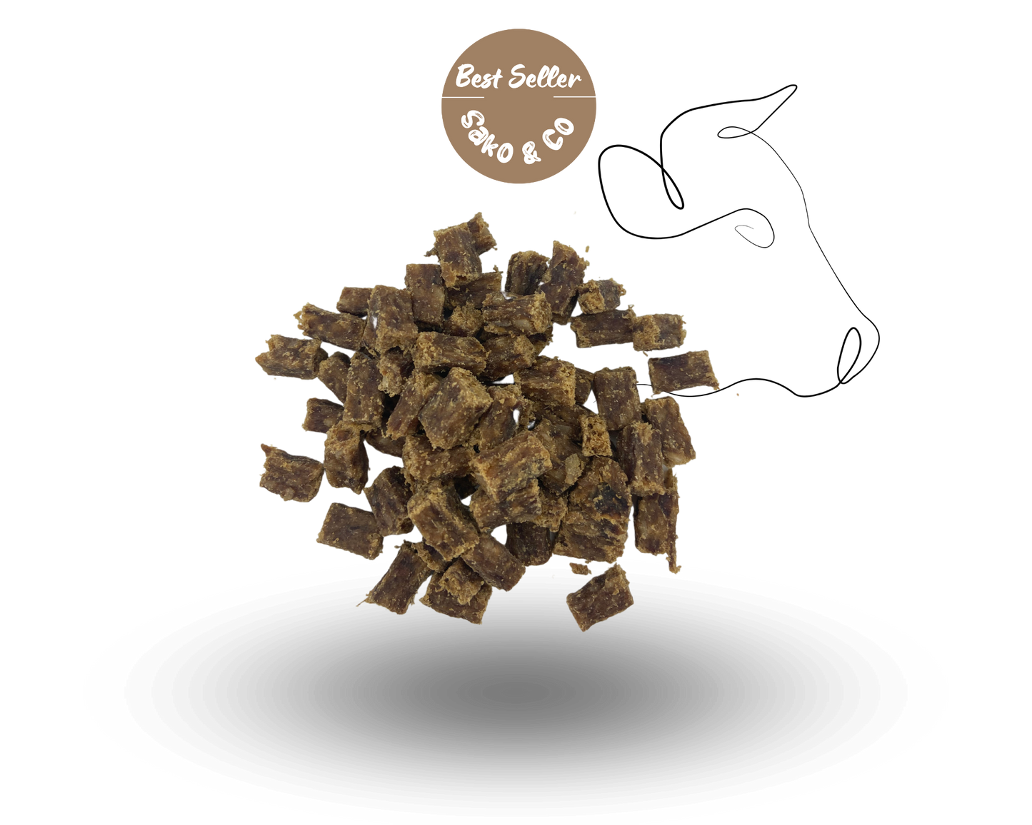 Cubes de boeuf friandise d'entrainement pour chien et chat