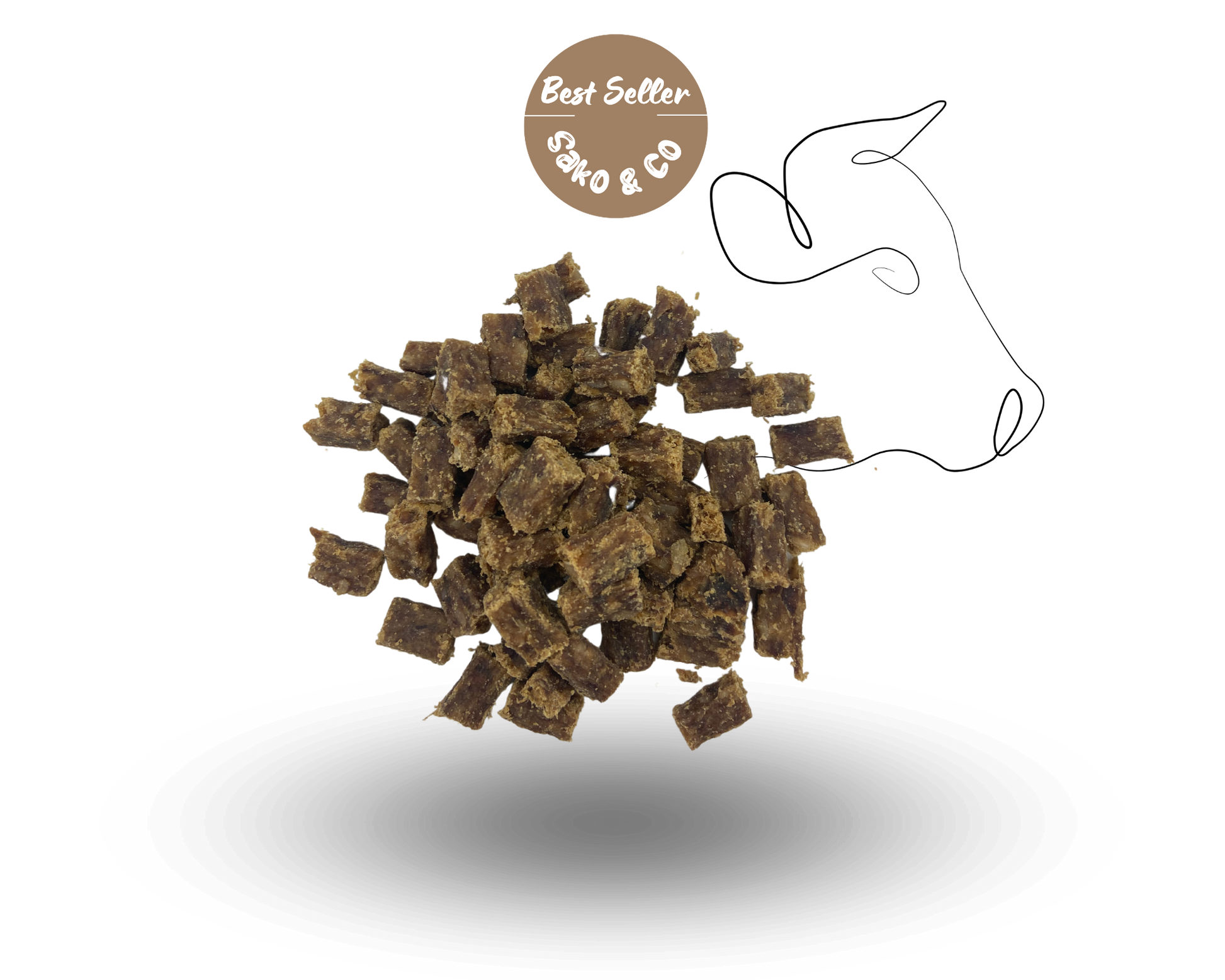 Cubes de boeuf friandise d'entrainement pour chien et chat