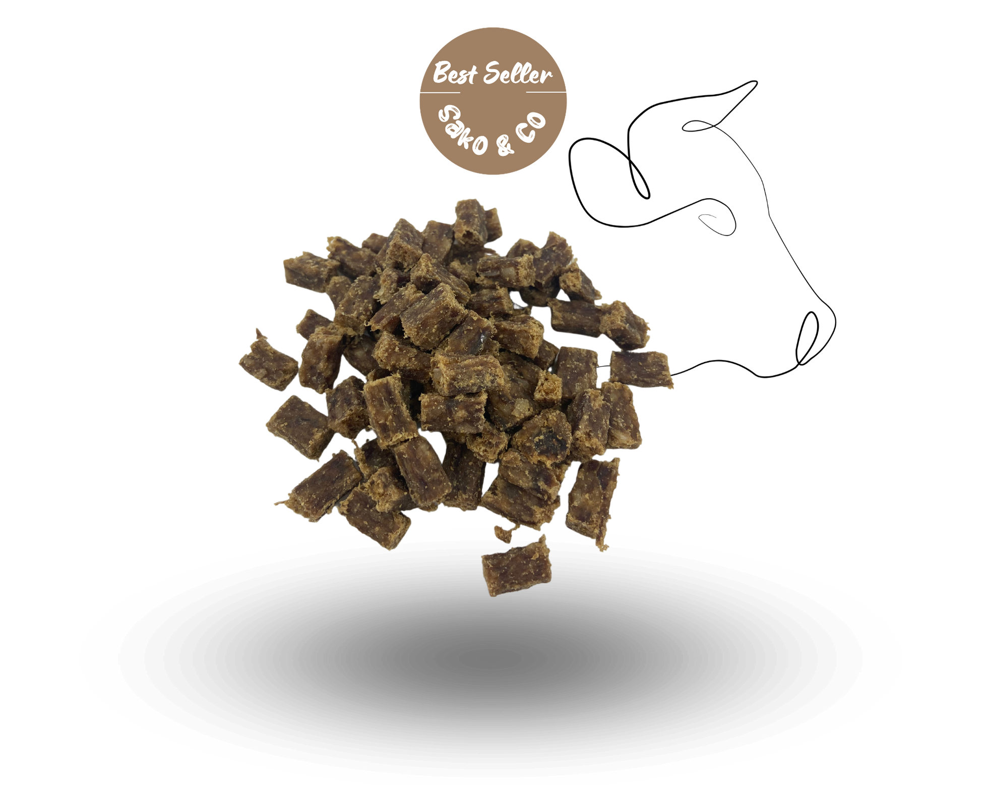 Cubes de boeuf friandise d'entrainement pour chien et chat