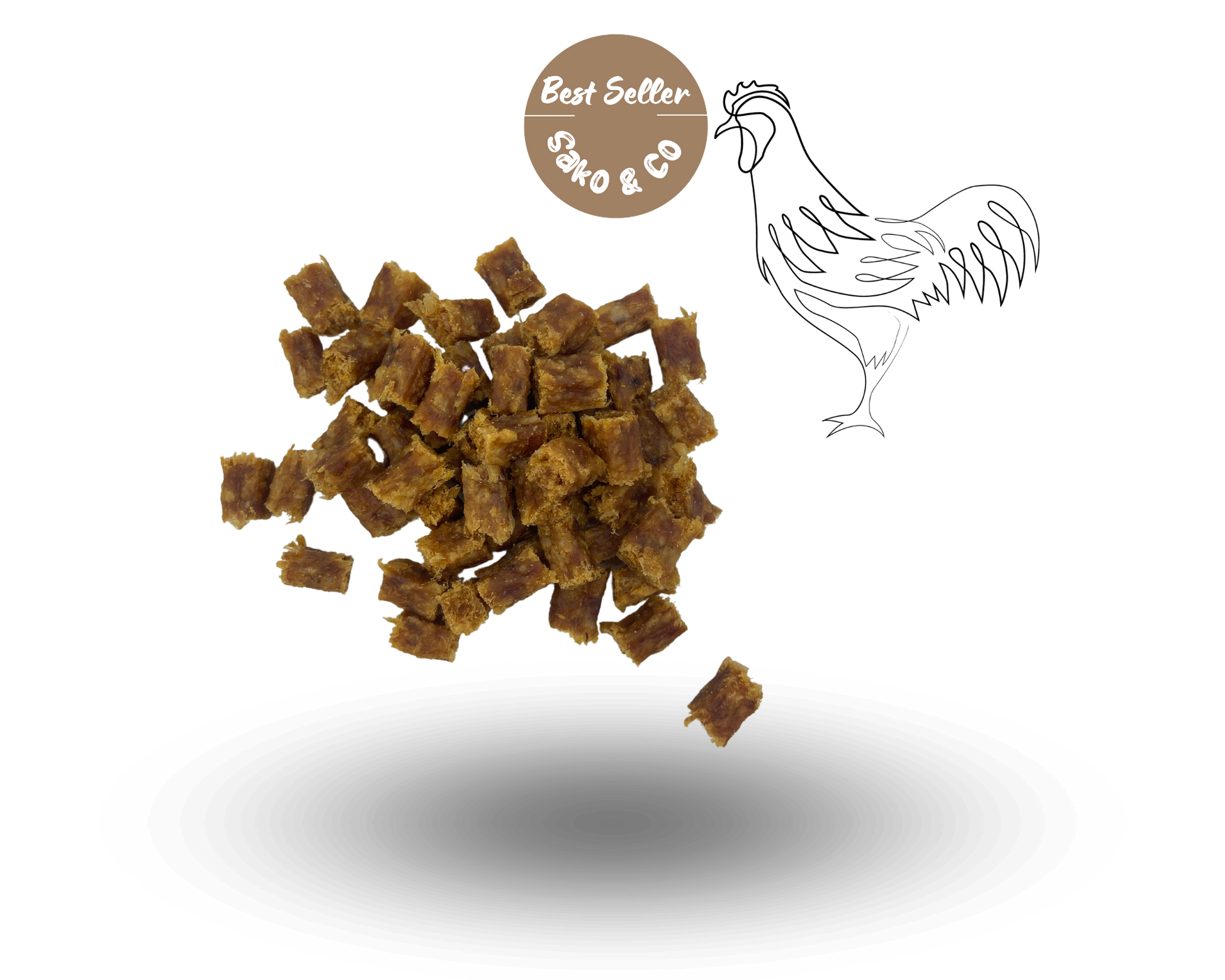 Cubes de poulet friandise d'entrainement pour chien et chat